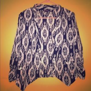 Black and white blouse
